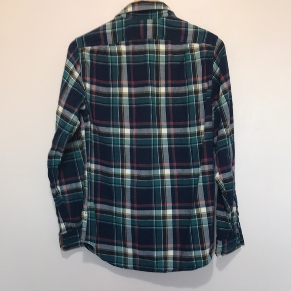 𝅺j. Crew Factory plaid tailored fit flannel button front shirt shacket XS - Picture 4 of 9